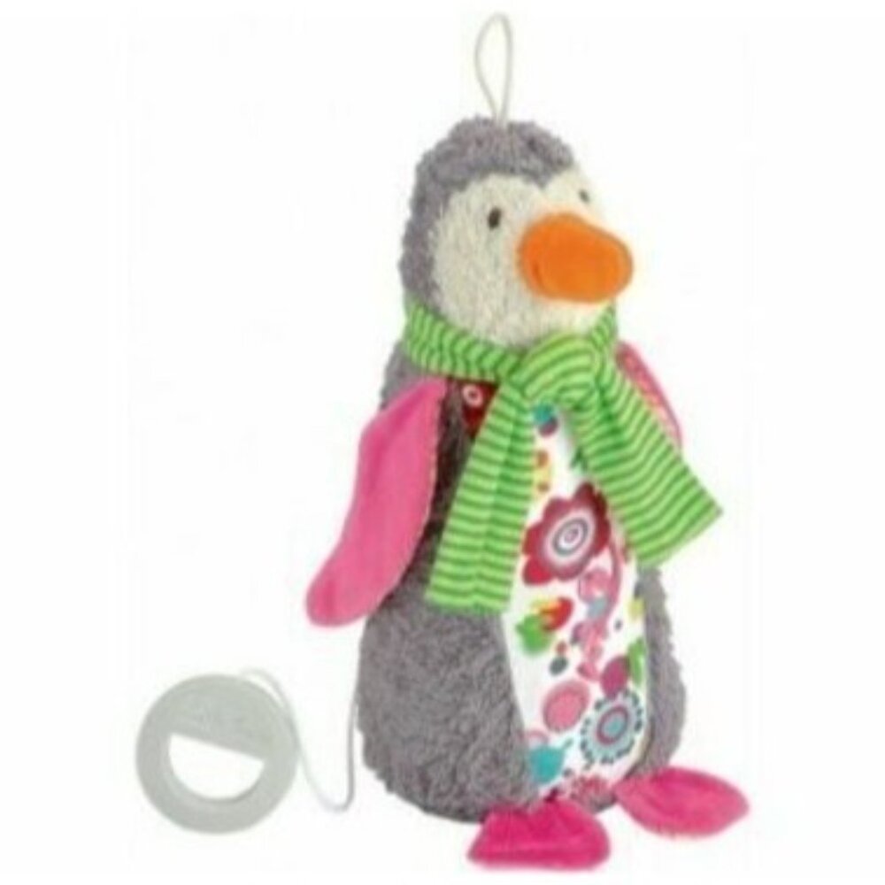 NWT Kathe Kruse ~ Baby Olush Textured Musical Penguin Pinguin Spieluhr Plush Toy